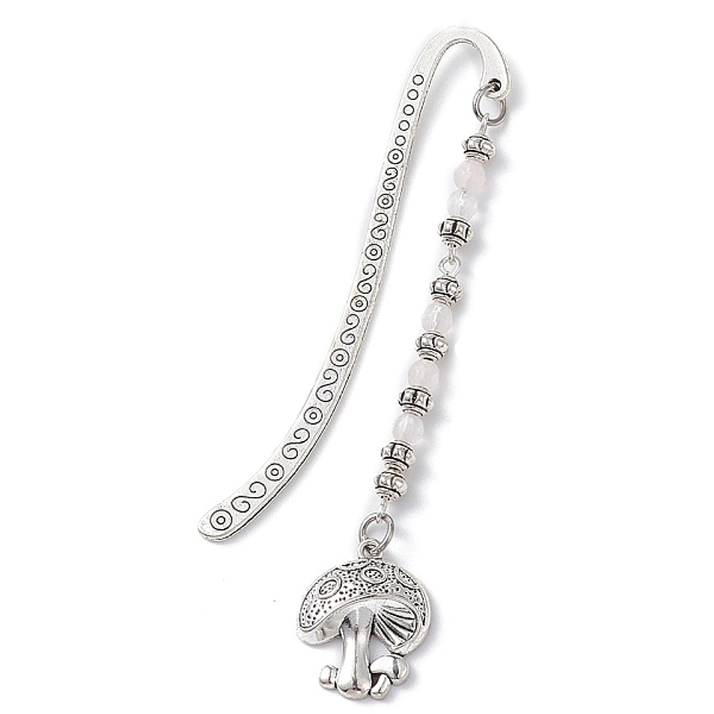 Bookmark with Natural Gemstone Bead Charm Dangle