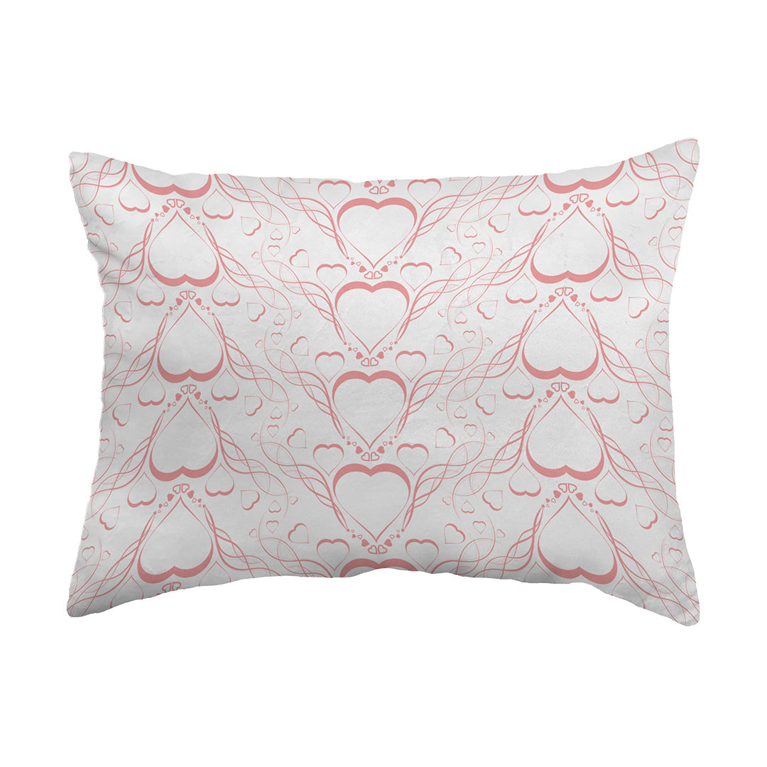 Zippered Pillow Shell Delicate Heart Pattern