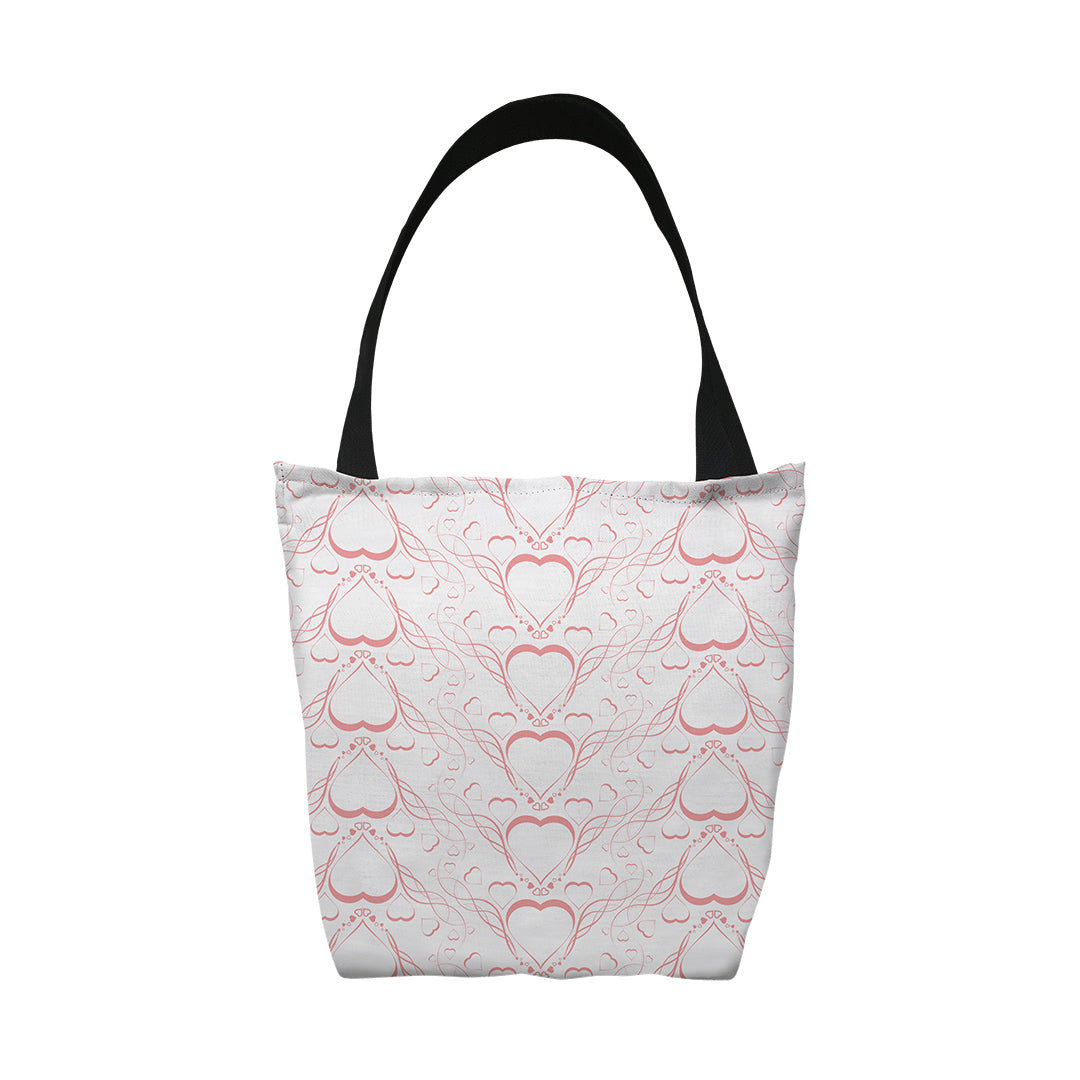 Tote Bags Delicate Heart Pattern