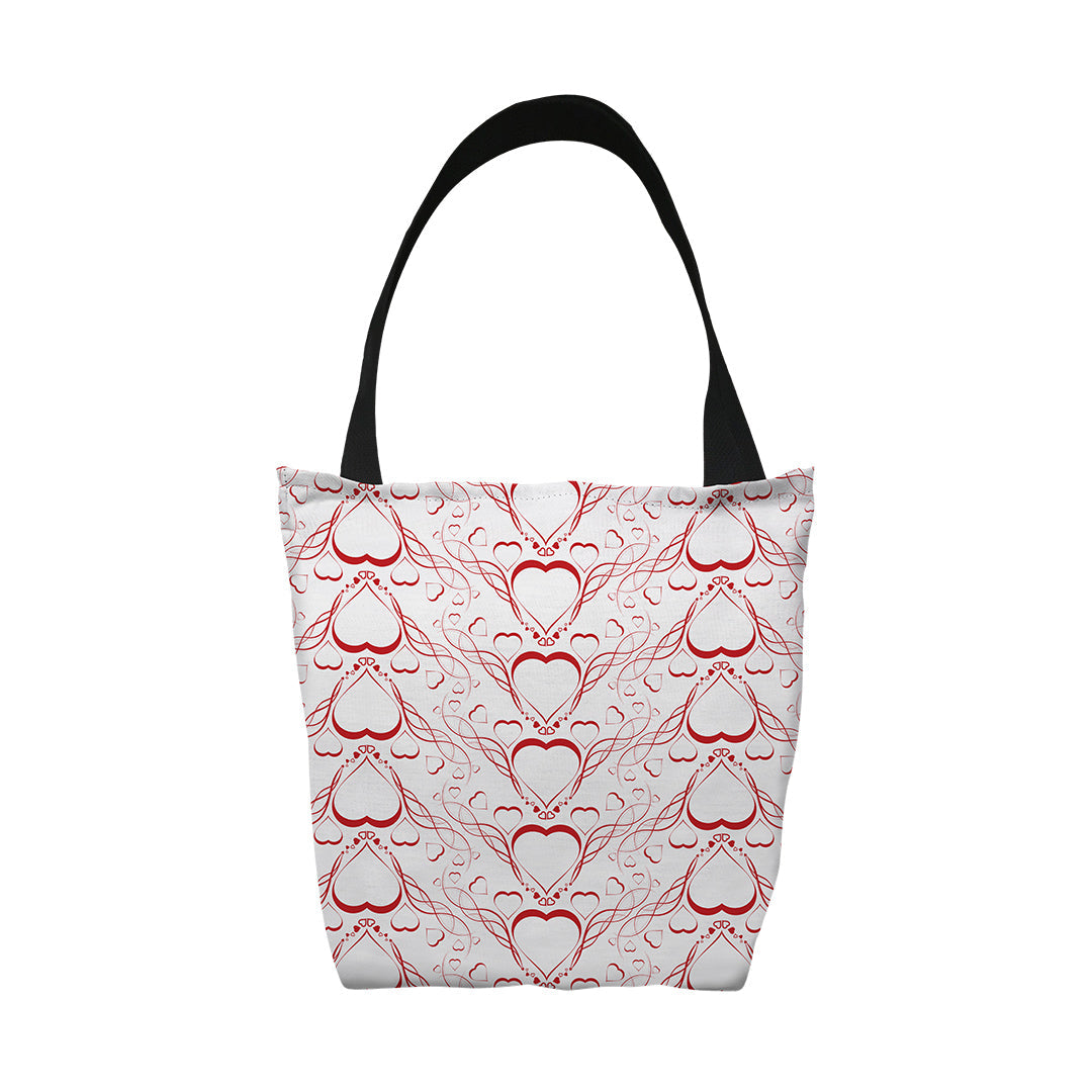Tote Bags Delicate Heart Pattern