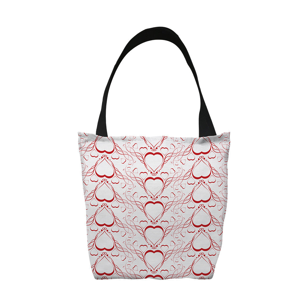 Tote Bags Delicate Heart Pattern