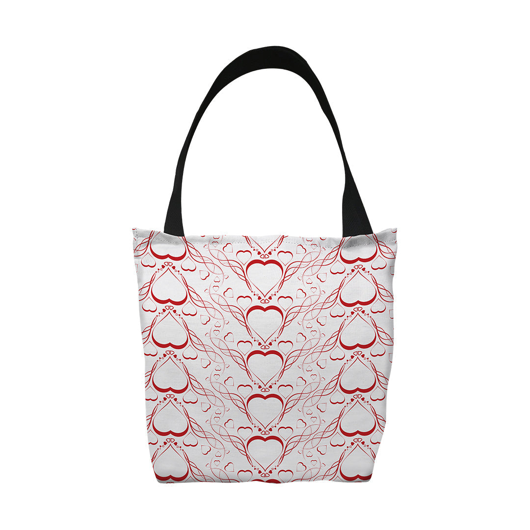 Tote Bags Delicate Heart Pattern