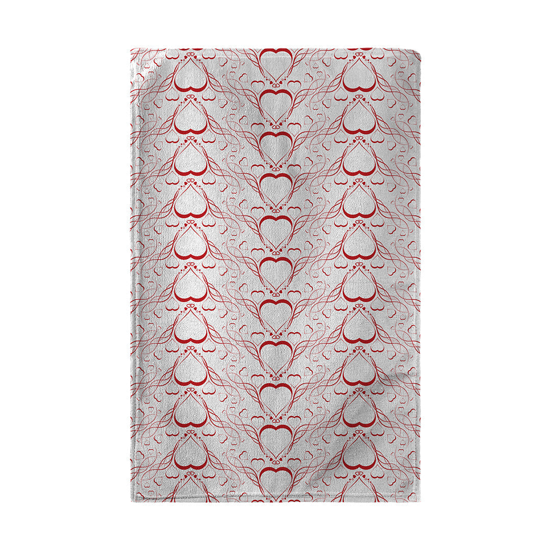 Towels Delicate Heart Pattern