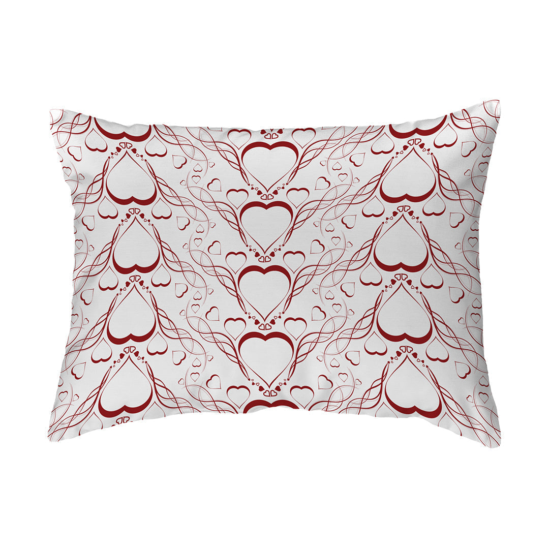 Zippered Pillow Shell Delicate Heart Pattern