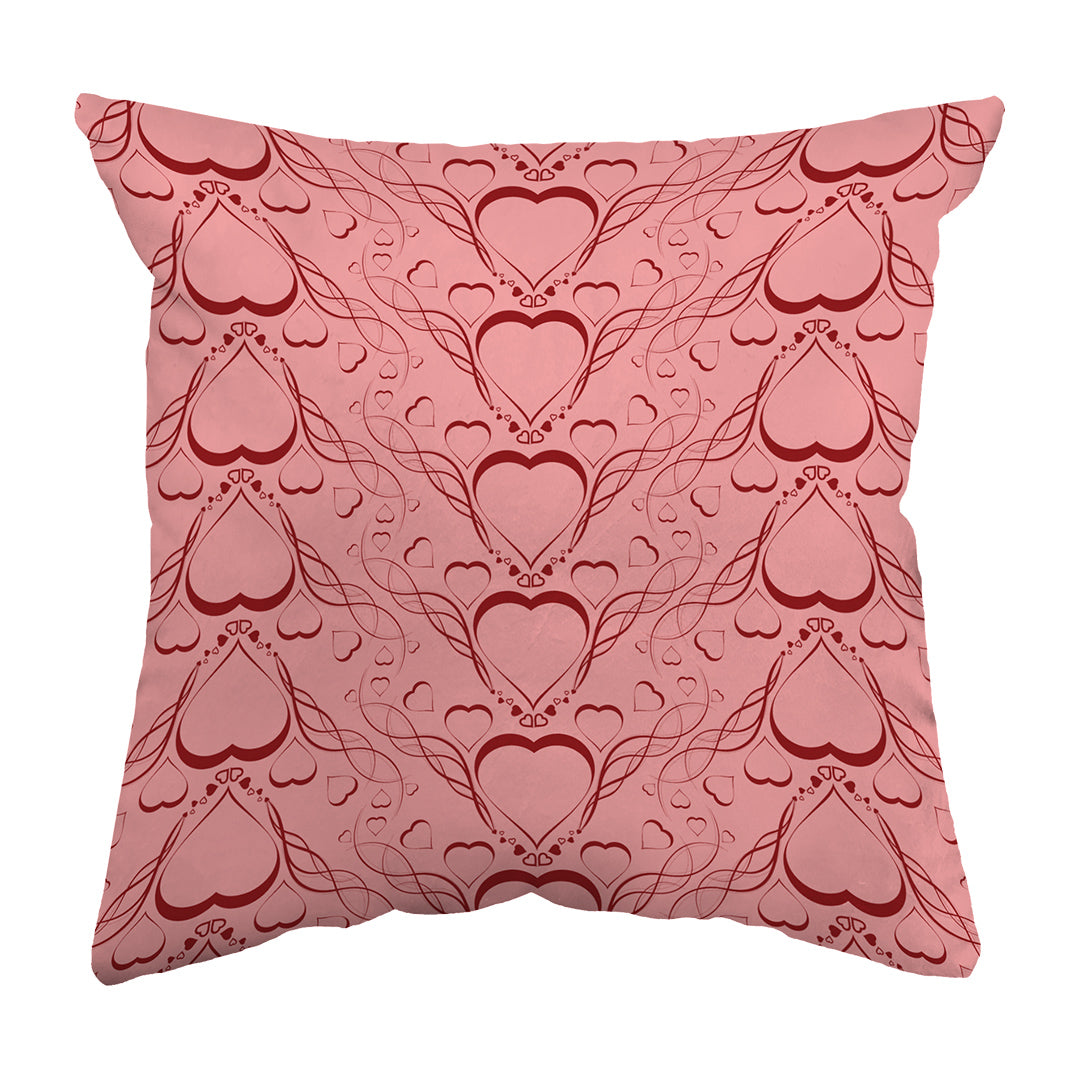 Zippered Pillow Shell Delicate Heart Pattern