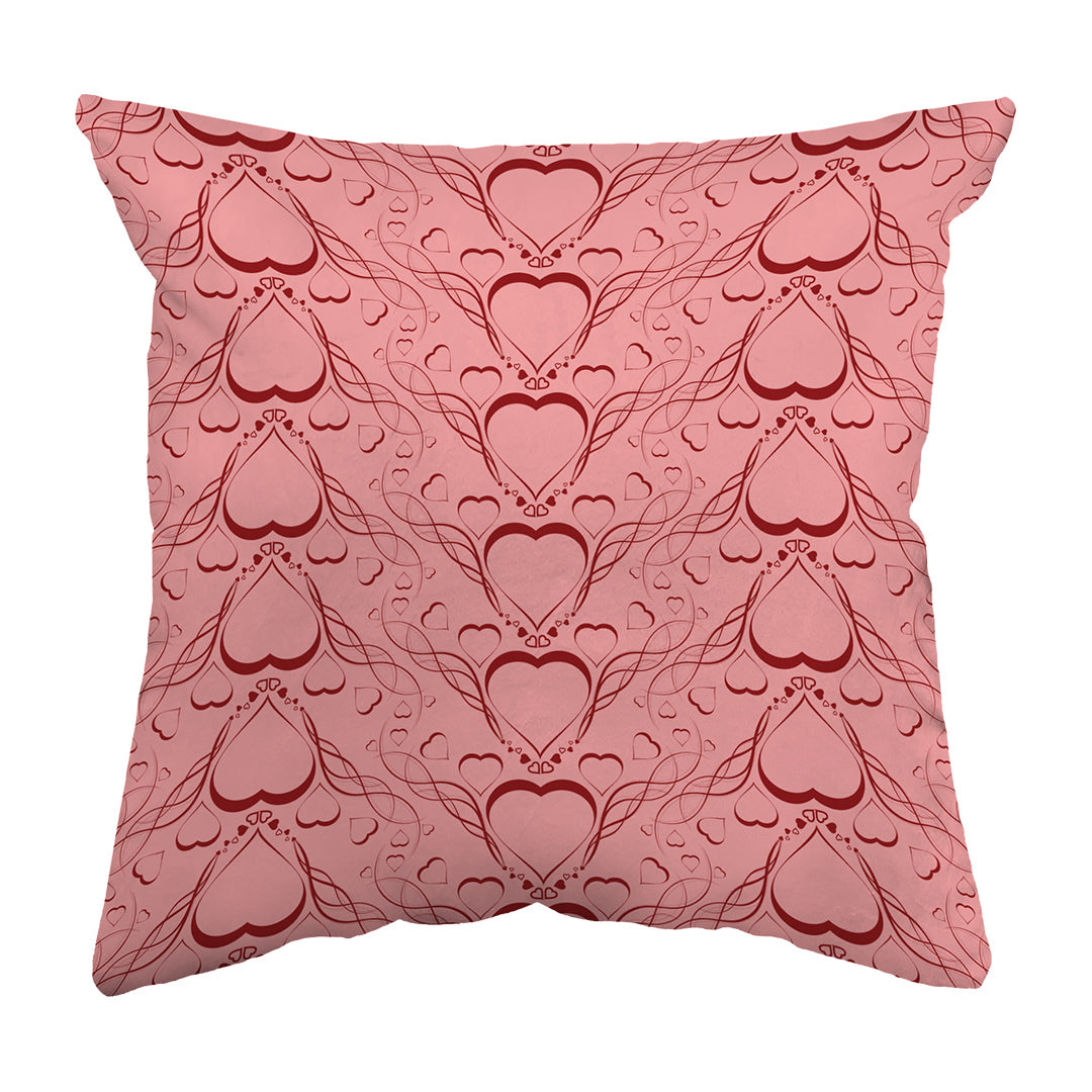 Zippered Pillow Shell Delicate Heart Pattern