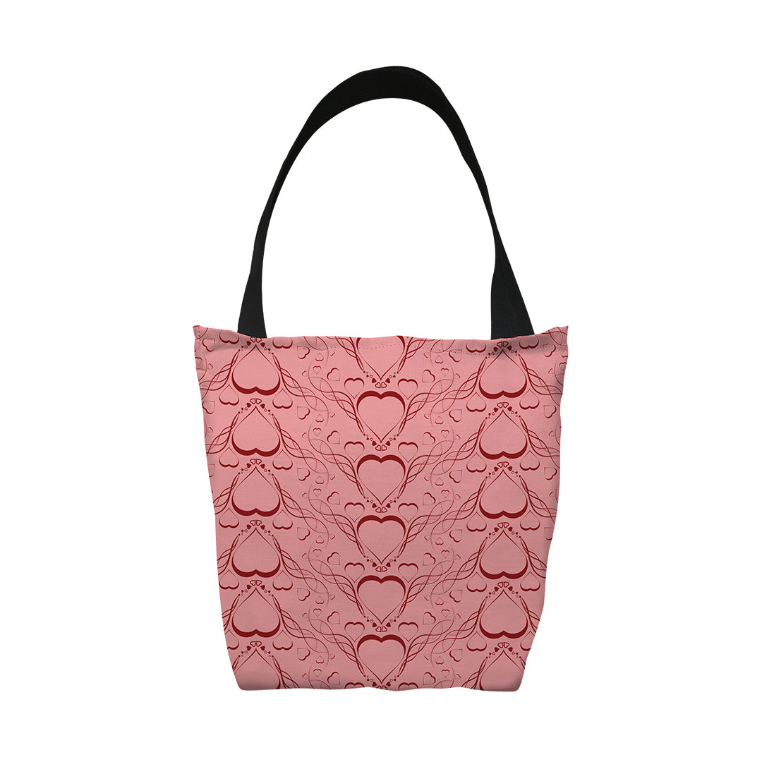 Tote Bags Delicate Heart Pattern