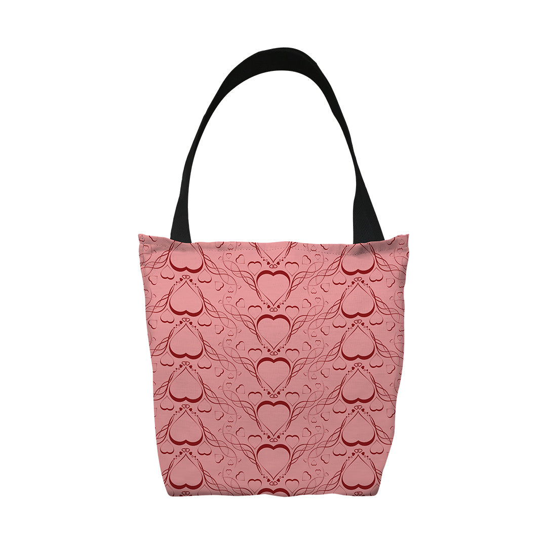 Tote Bags Delicate Heart Pattern