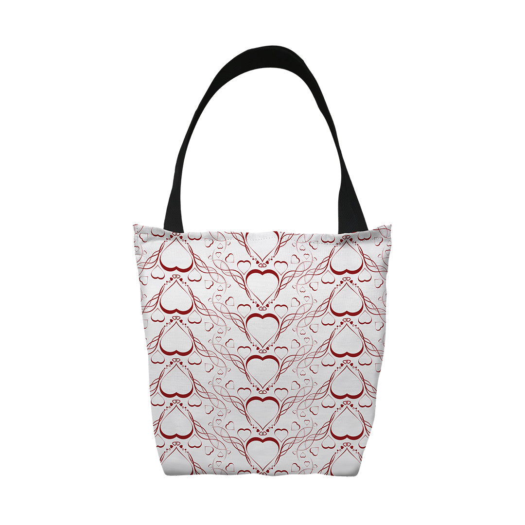 Tote Bags Delicate Heart Pattern