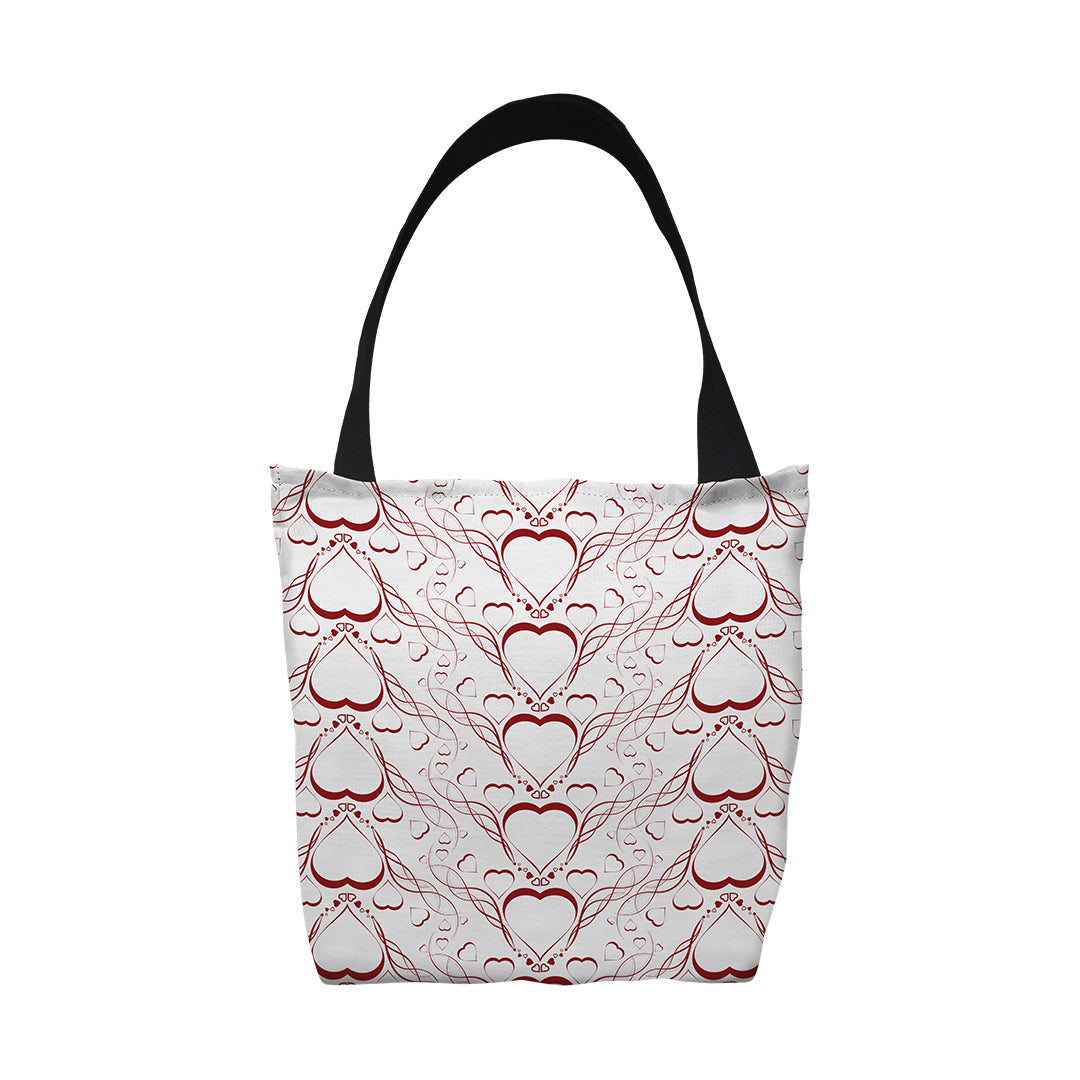 Tote Bags Delicate Heart Pattern