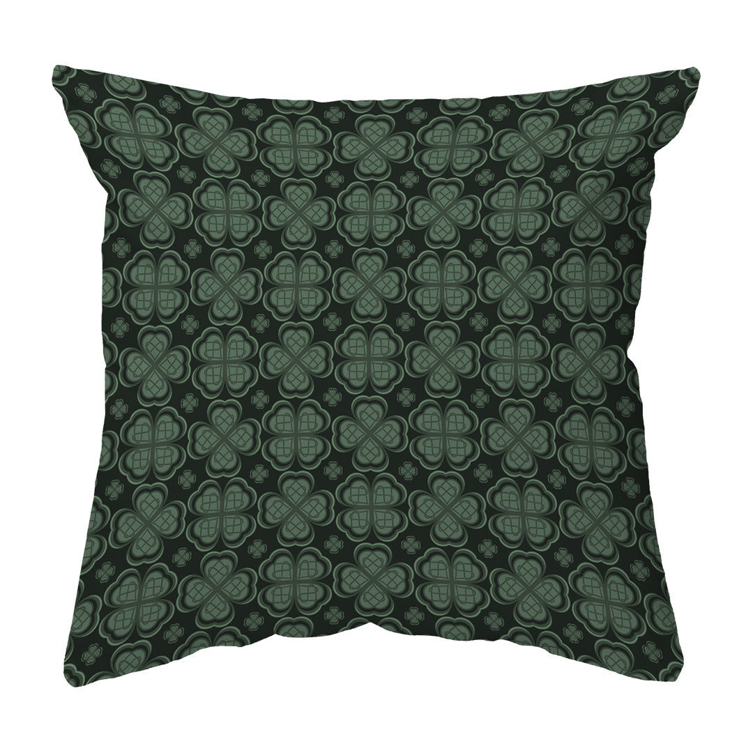 Zippered Pillow Shell Four Leaf Clover Pattern
