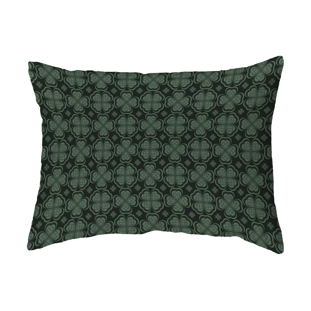 Zippered Pillow Shell Four Leaf Clover Pattern