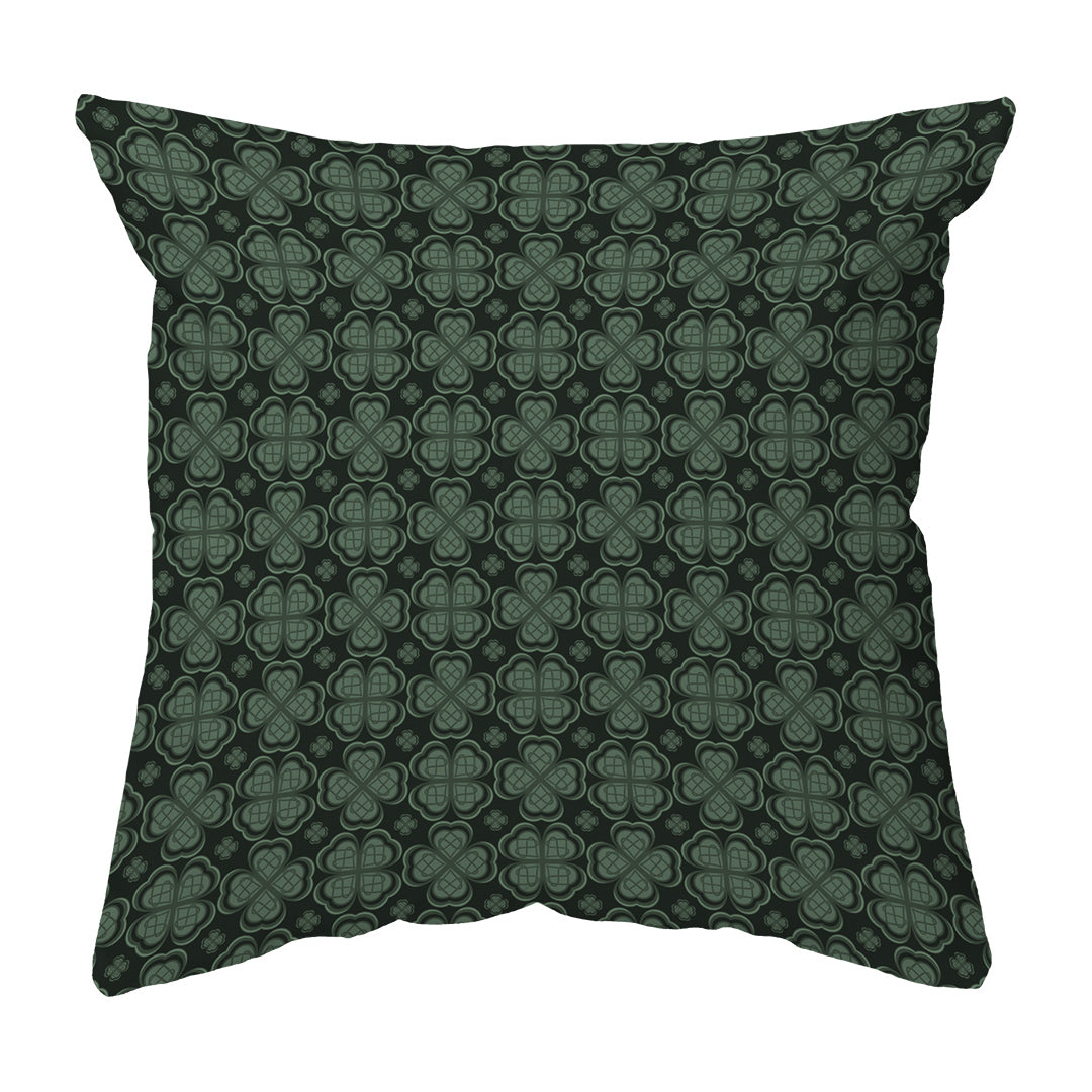 Zippered Pillow Shell Four Leaf Clover Pattern
