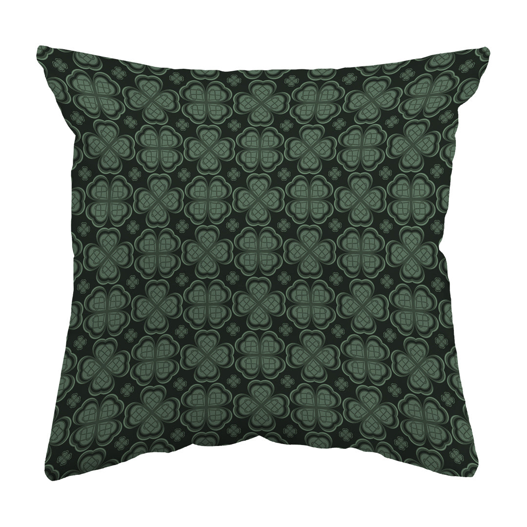 Zippered Pillow Shell Four Leaf Clover Pattern