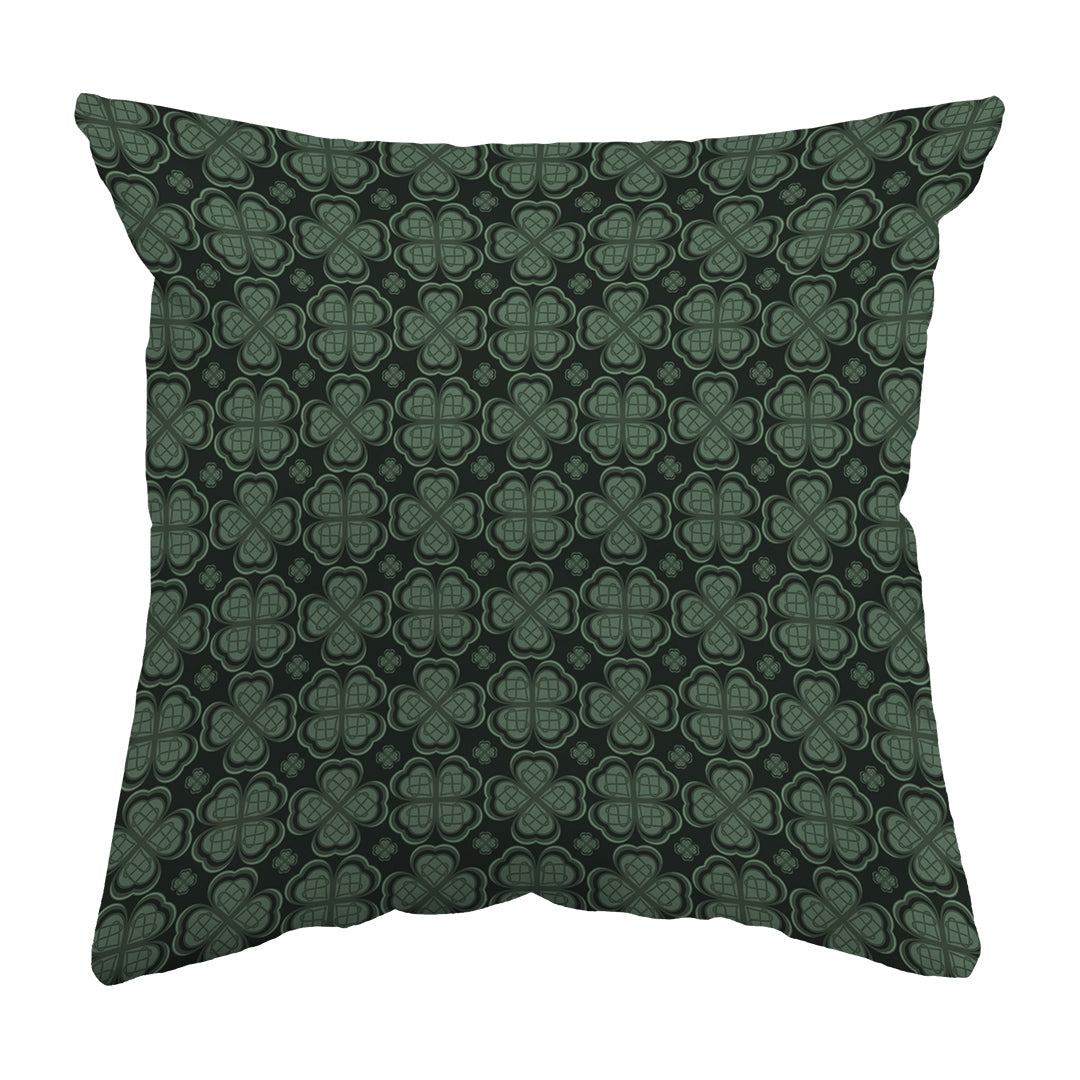 Zippered Pillow Shell Four Leaf Clover Pattern