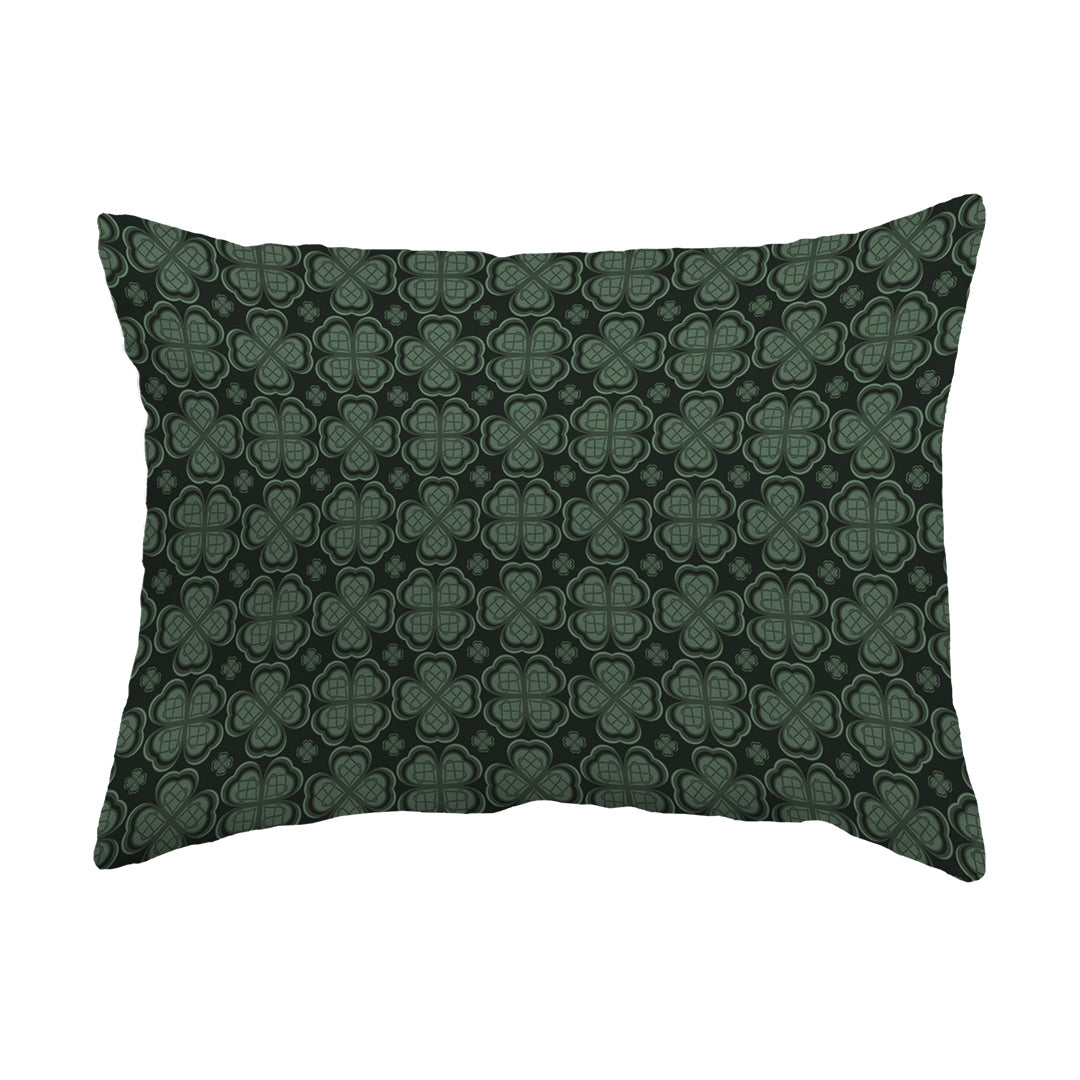 Zippered Pillow Shell Four Leaf Clover Pattern