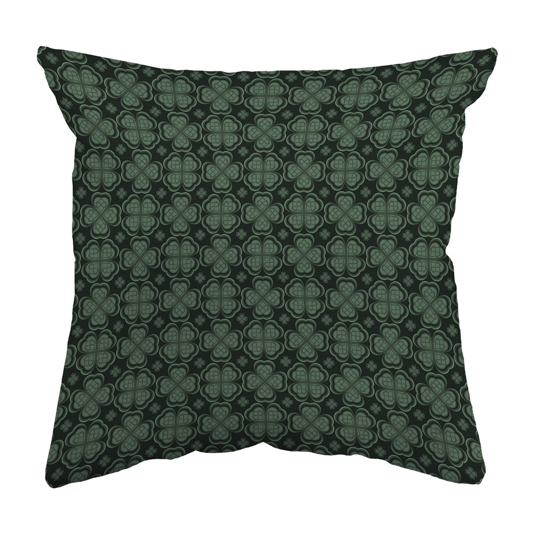 Zippered Pillow Shell Four Leaf Clover Pattern