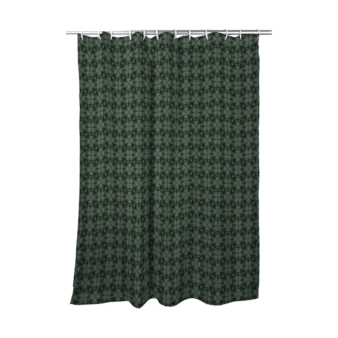 Shower Curtain Four Leaf Clover Pattern