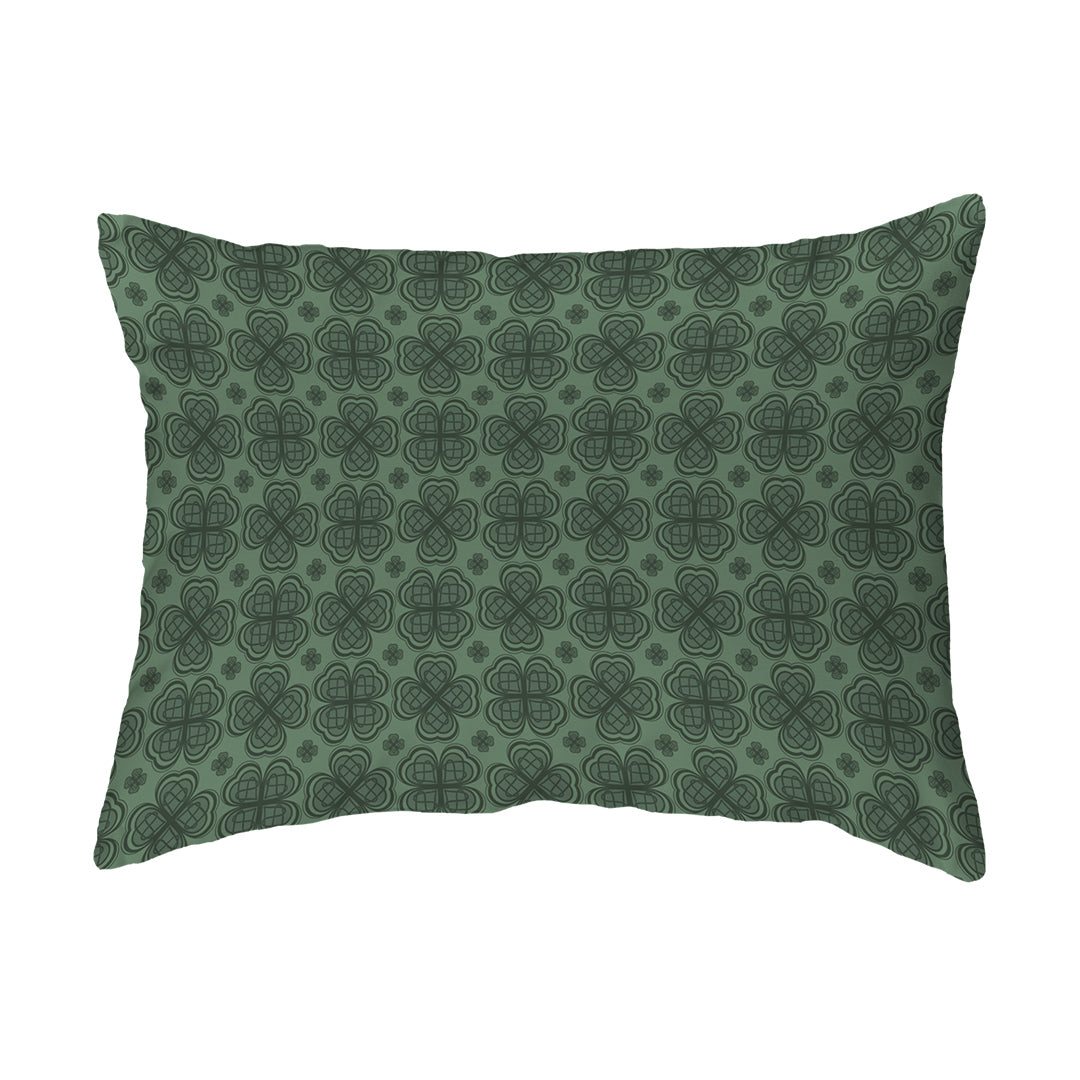 Zippered Pillow Shell Four Leaf Clover Pattern