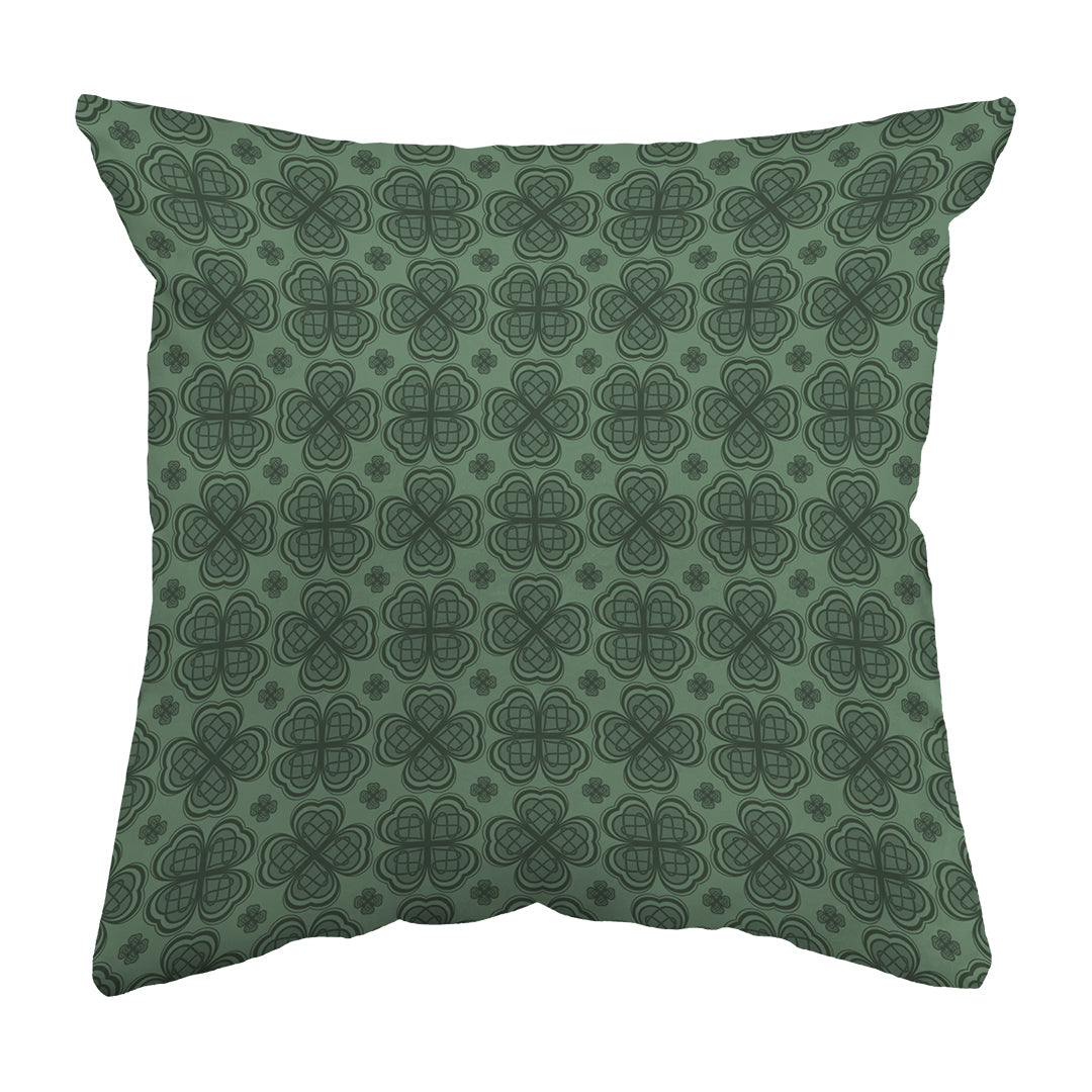 Zippered Pillow Shell Four Leaf Clover Pattern