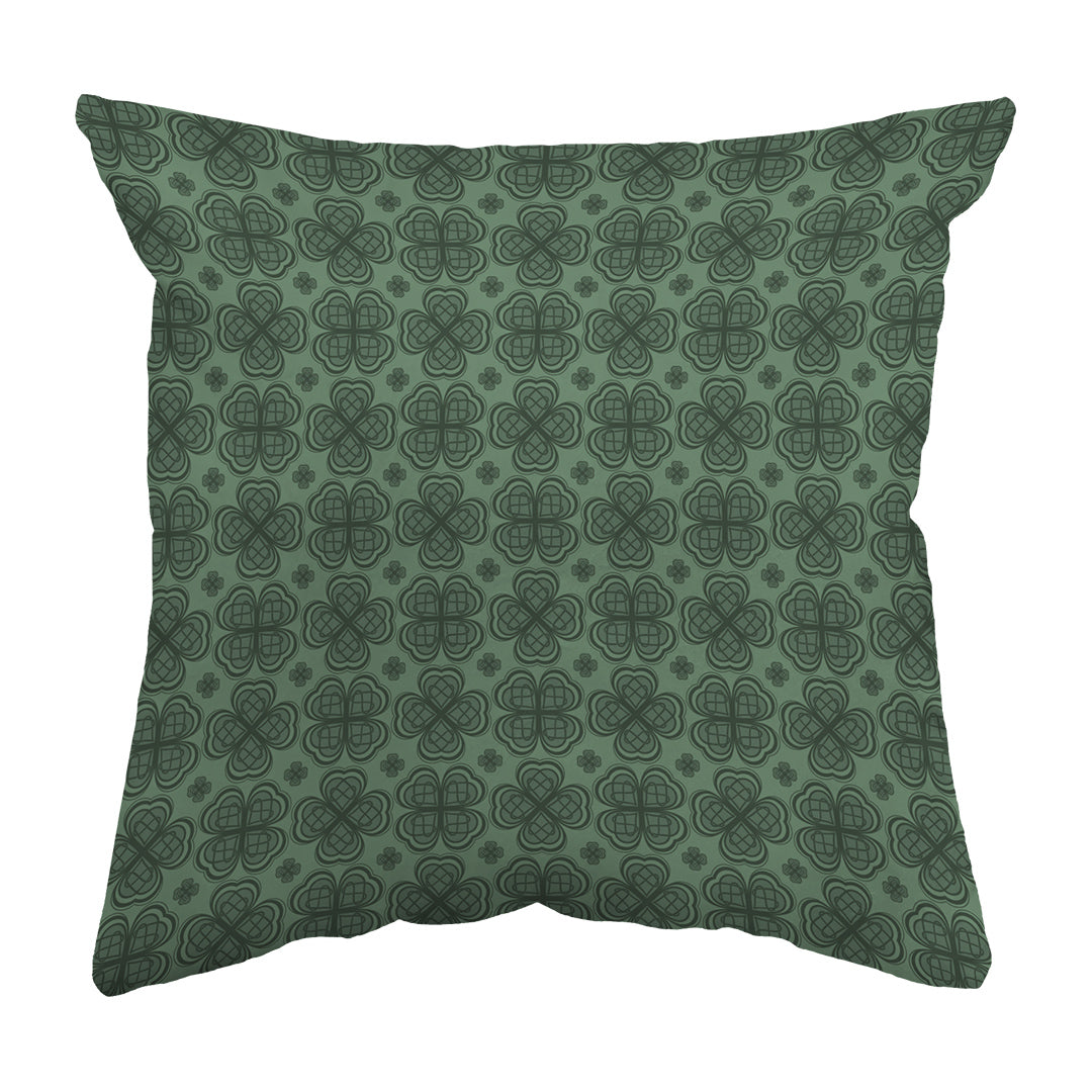 Zippered Pillow Shell Four Leaf Clover Pattern
