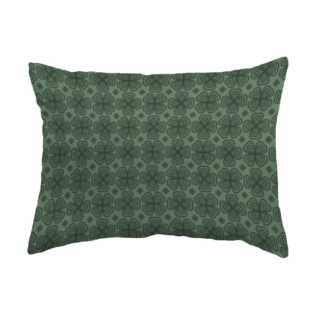 Zippered Pillow Shell Four Leaf Clover Pattern