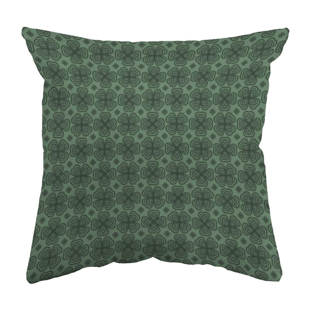 Zippered Pillow Shell Four Leaf Clover Pattern