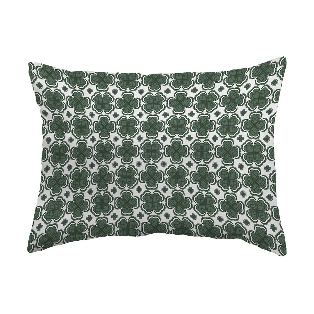 Zippered Pillow Shell Four Leaf Clover Pattern