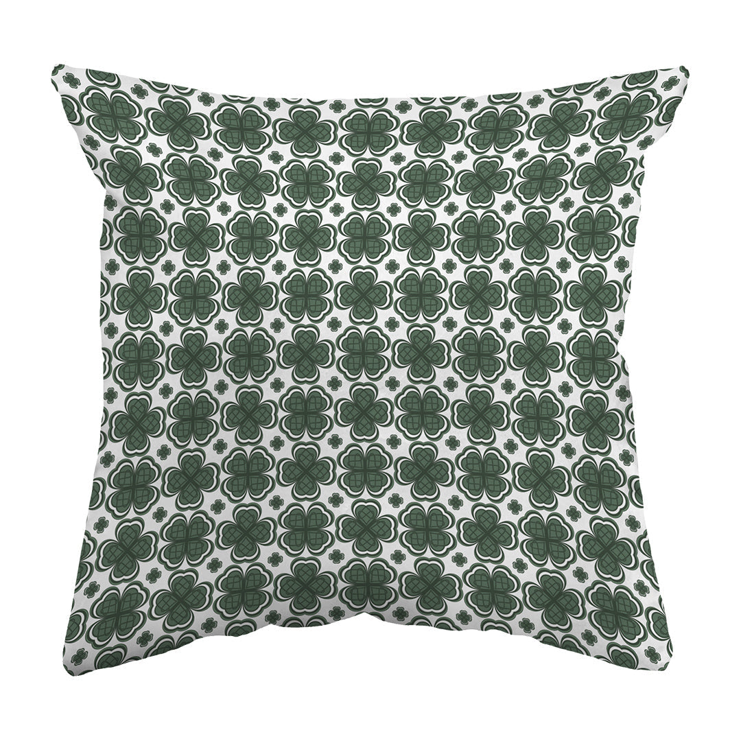 Zippered Pillow Shell Four Leaf Clover Pattern