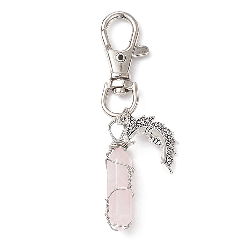 Charm Clip with Gemstone Bullet Charm