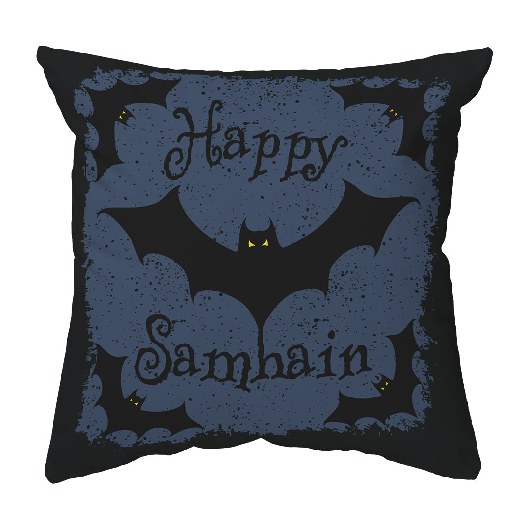 Throw Pillow Happy Samhain Bats