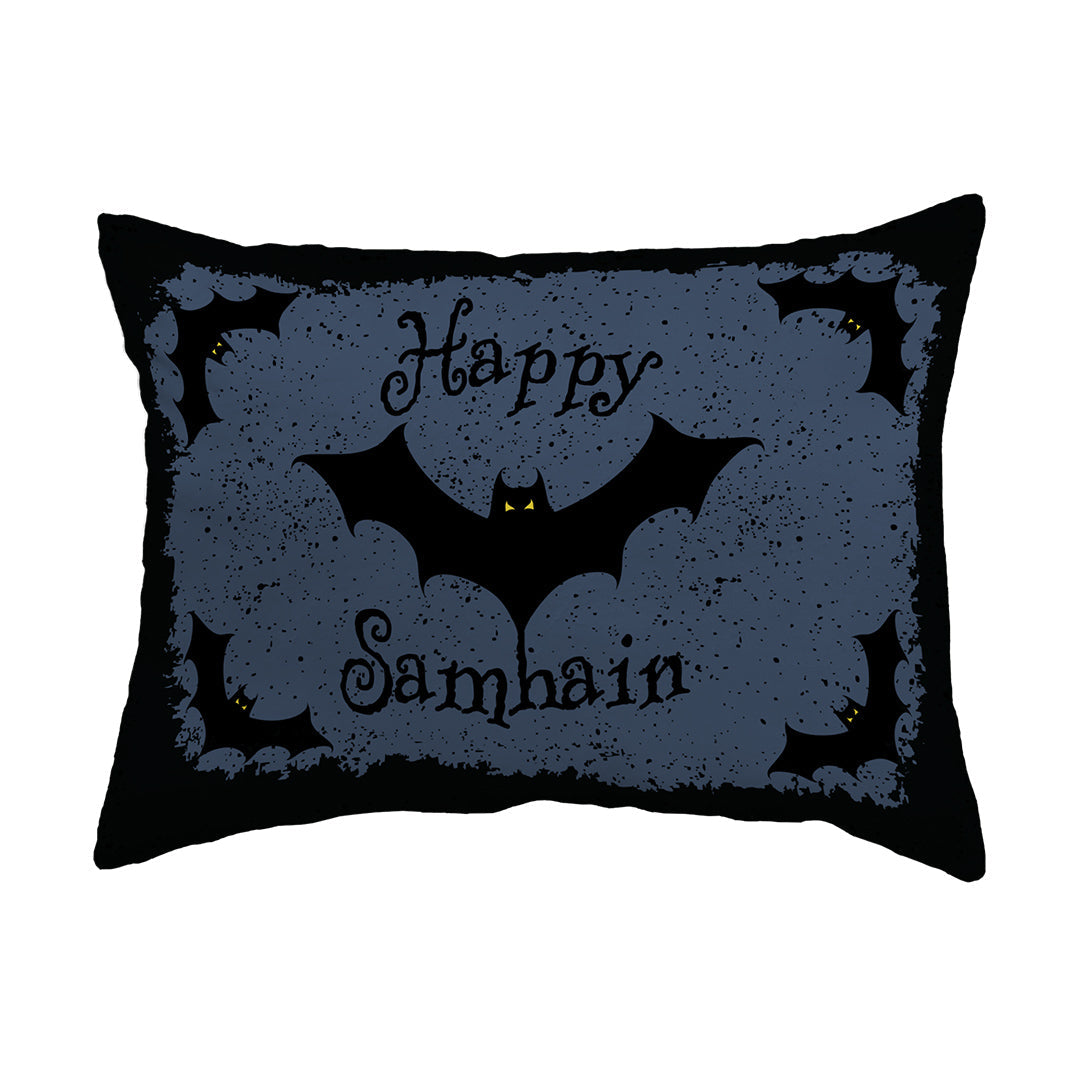 Throw Pillow Happy Samhain Bats