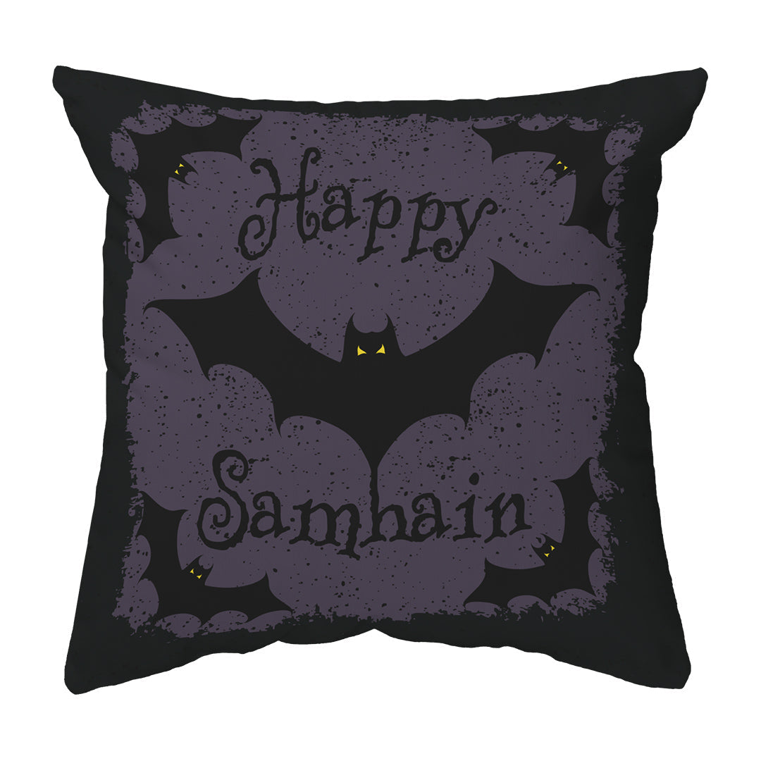 Zippered Pillow Shell Happy Samhain Bats