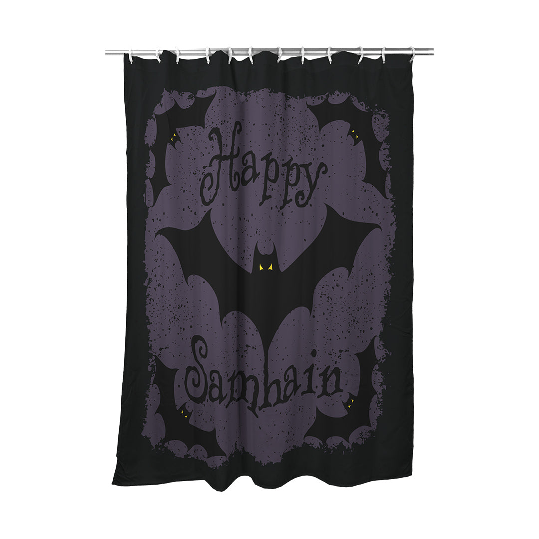 Shower Curtain Happy Samhain Bats