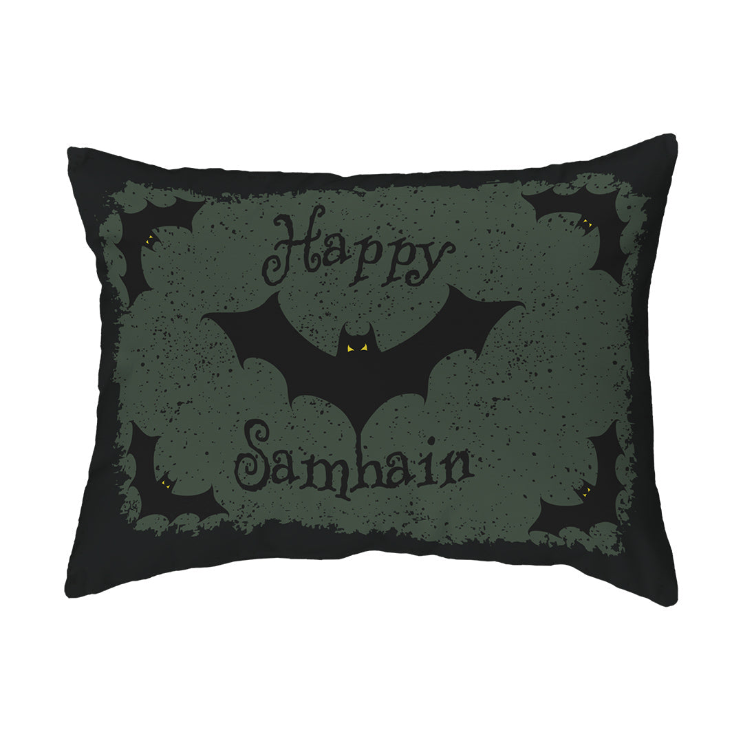 Throw Pillow Happy Samhain Bats