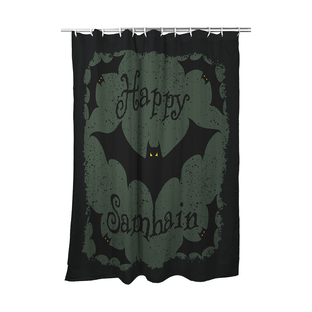 Shower Curtain Happy Samhain Bats
