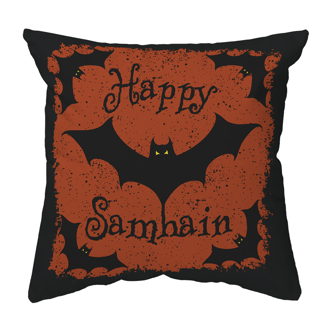 Zippered Pillow Happy Samhain Bats