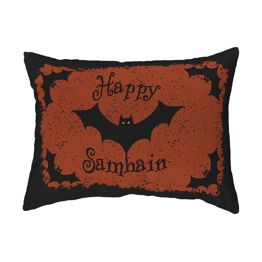 Throw Pillow Happy Samhain Bats