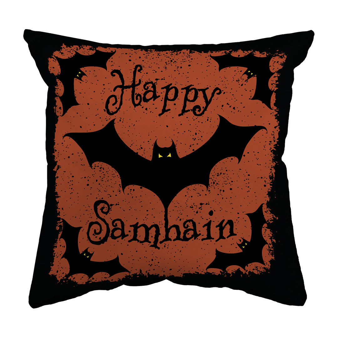 Zippered Pillow Shell Happy Samhain Bats
