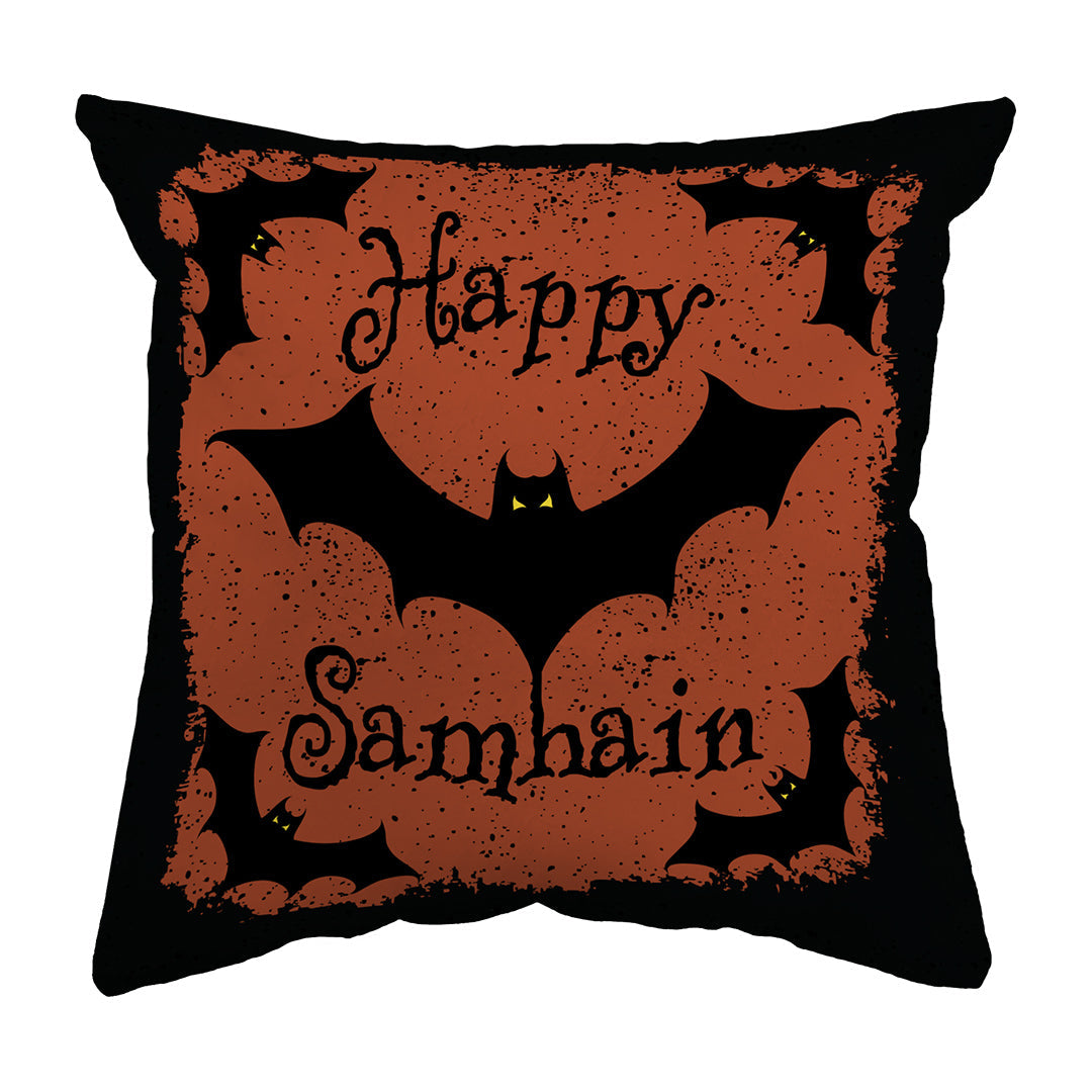 Zippered Pillow Shell Happy Samhain Bats