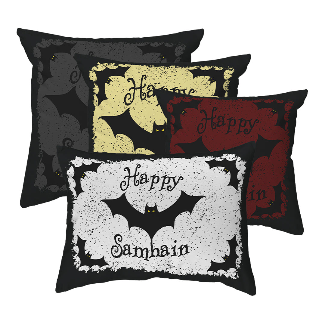 Zippered Pillow Happy Samhain Bats