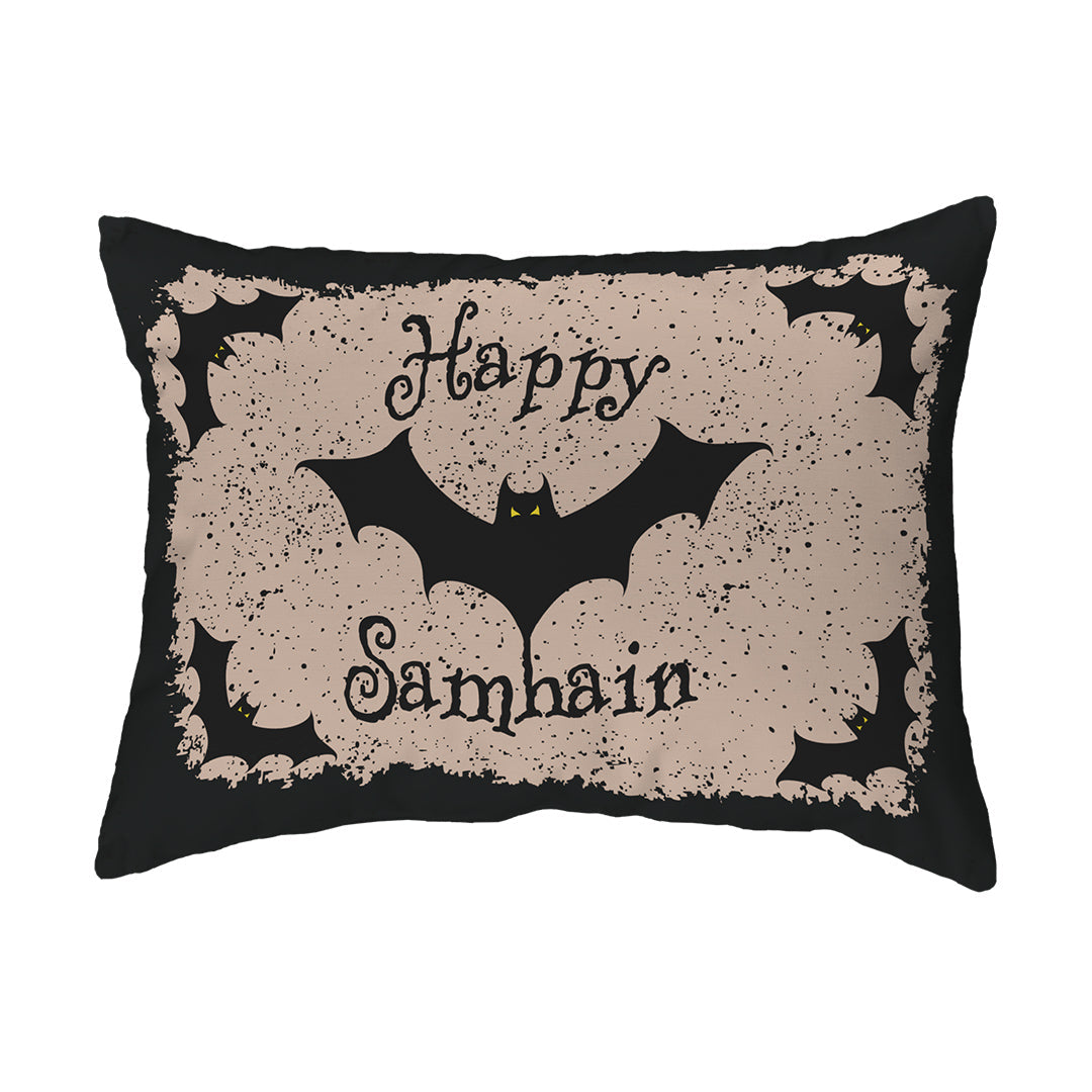 Throw Pillow Happy Samhain Bats
