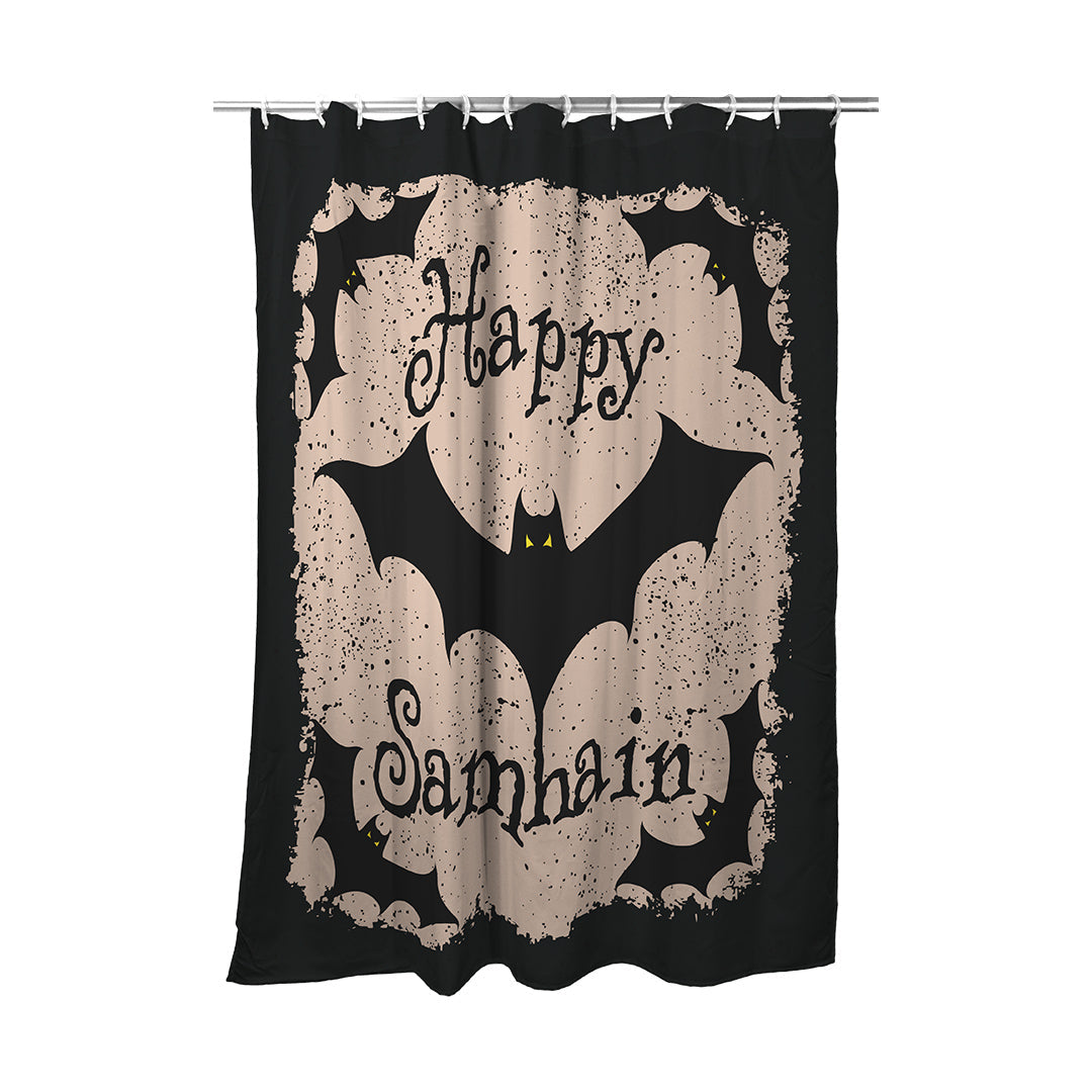 Shower Curtain Happy Samhain Bats