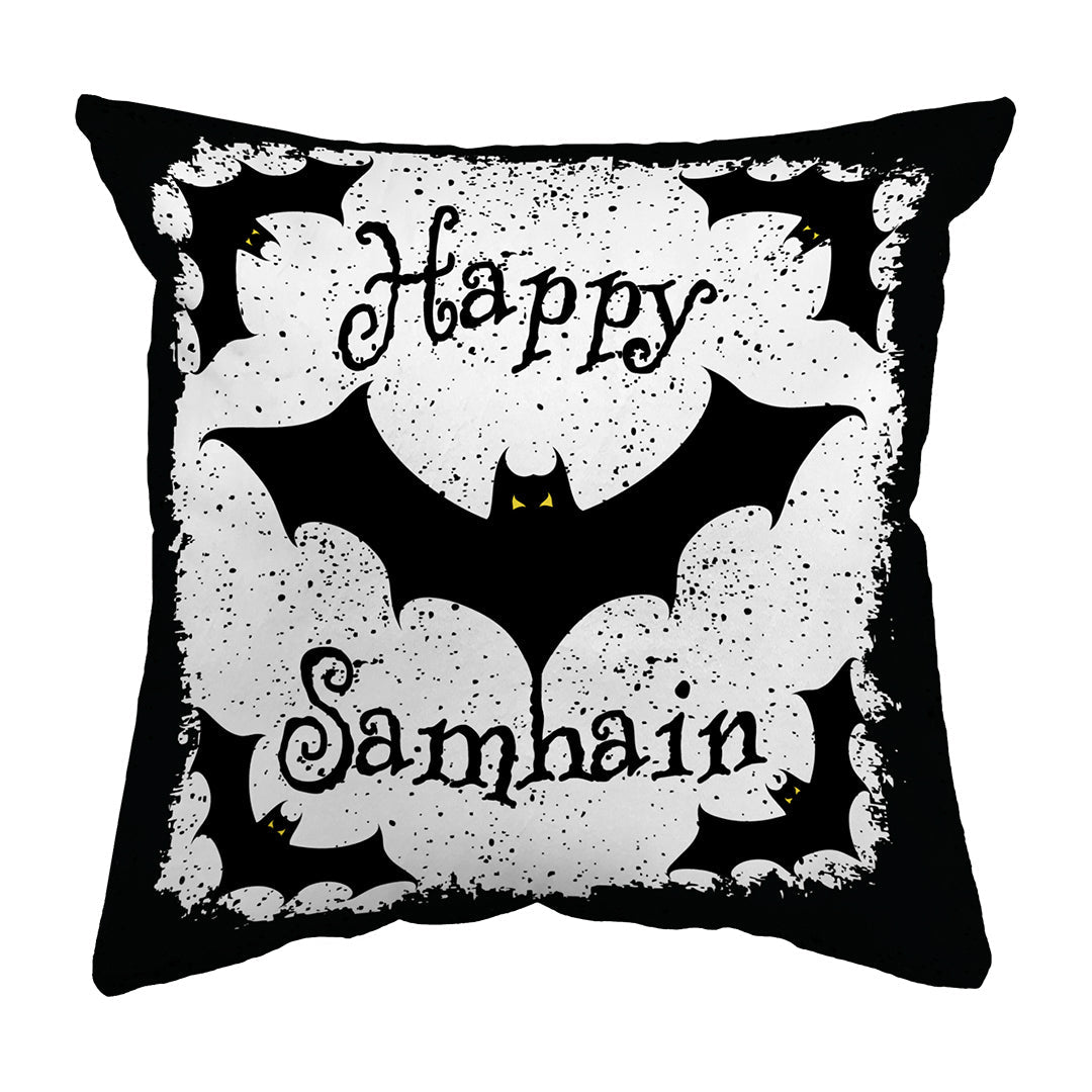 Throw Pillow Happy Samhain Bats