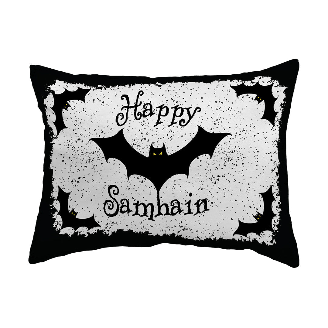 Throw Pillow Happy Samhain Bats