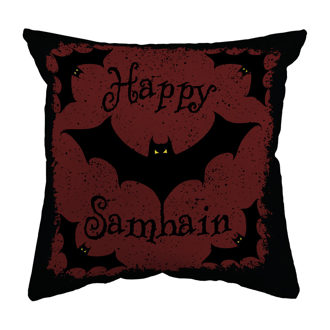 Zippered Pillow Shell Happy Samhain Bats