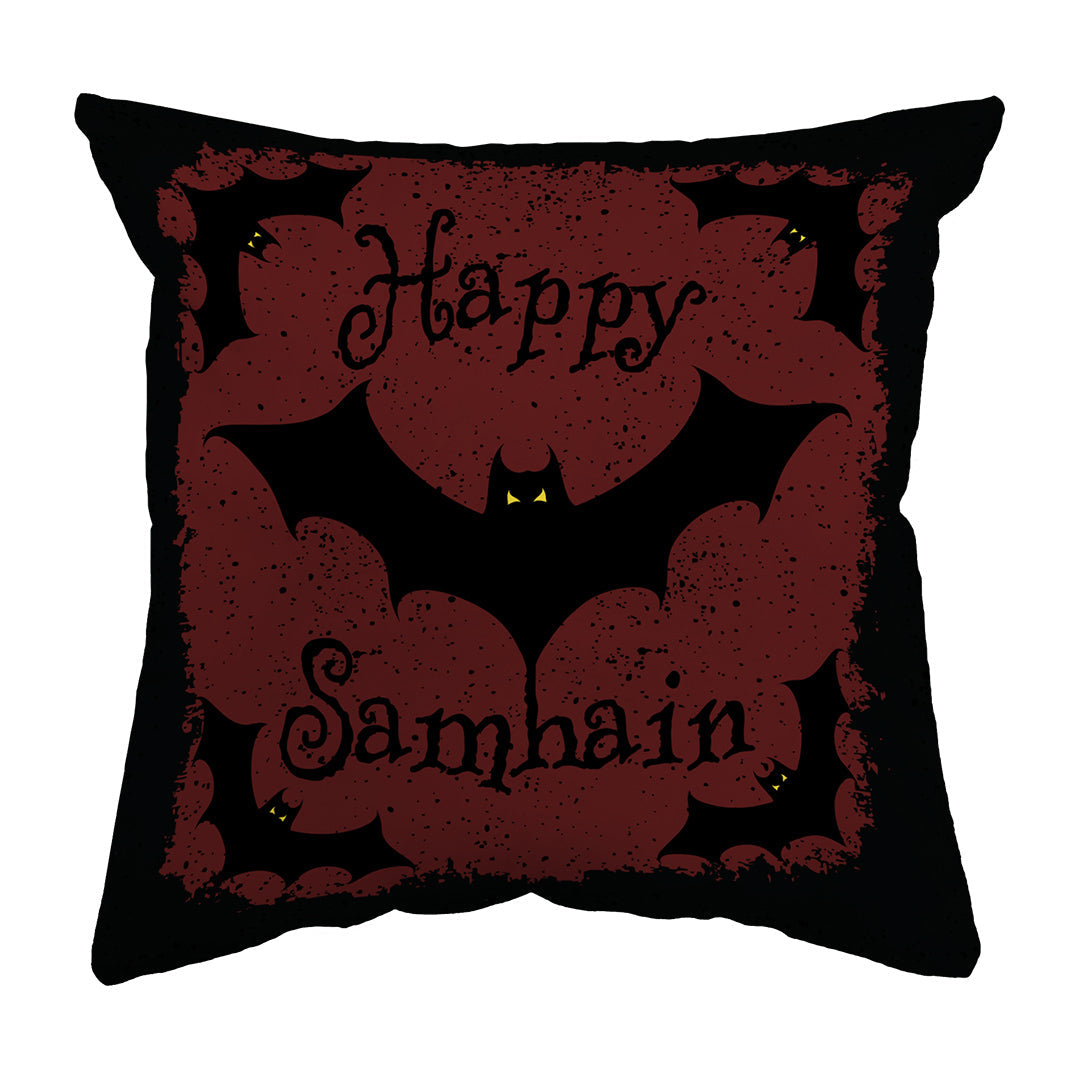 Zippered Pillow Shell Happy Samhain Bats