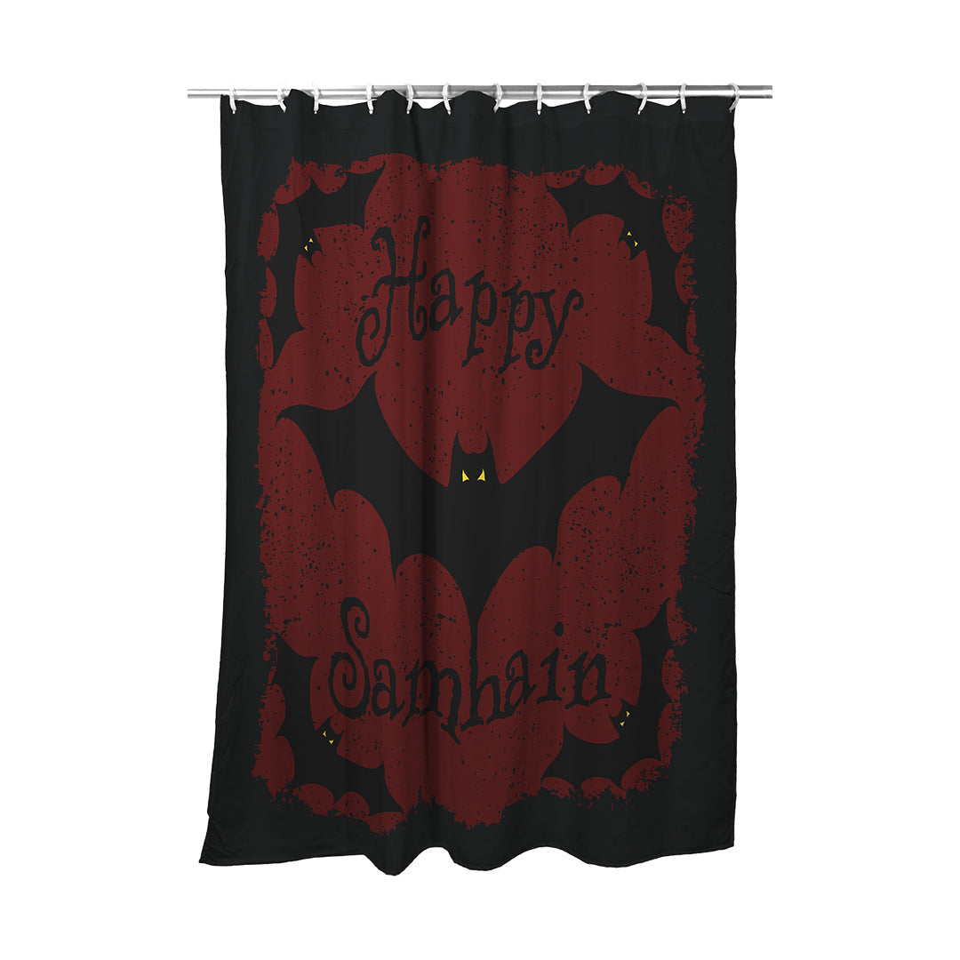 Shower Curtain Happy Samhain Bats