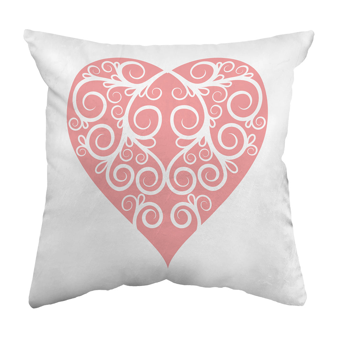 Zippered Pillow Intricate Heart