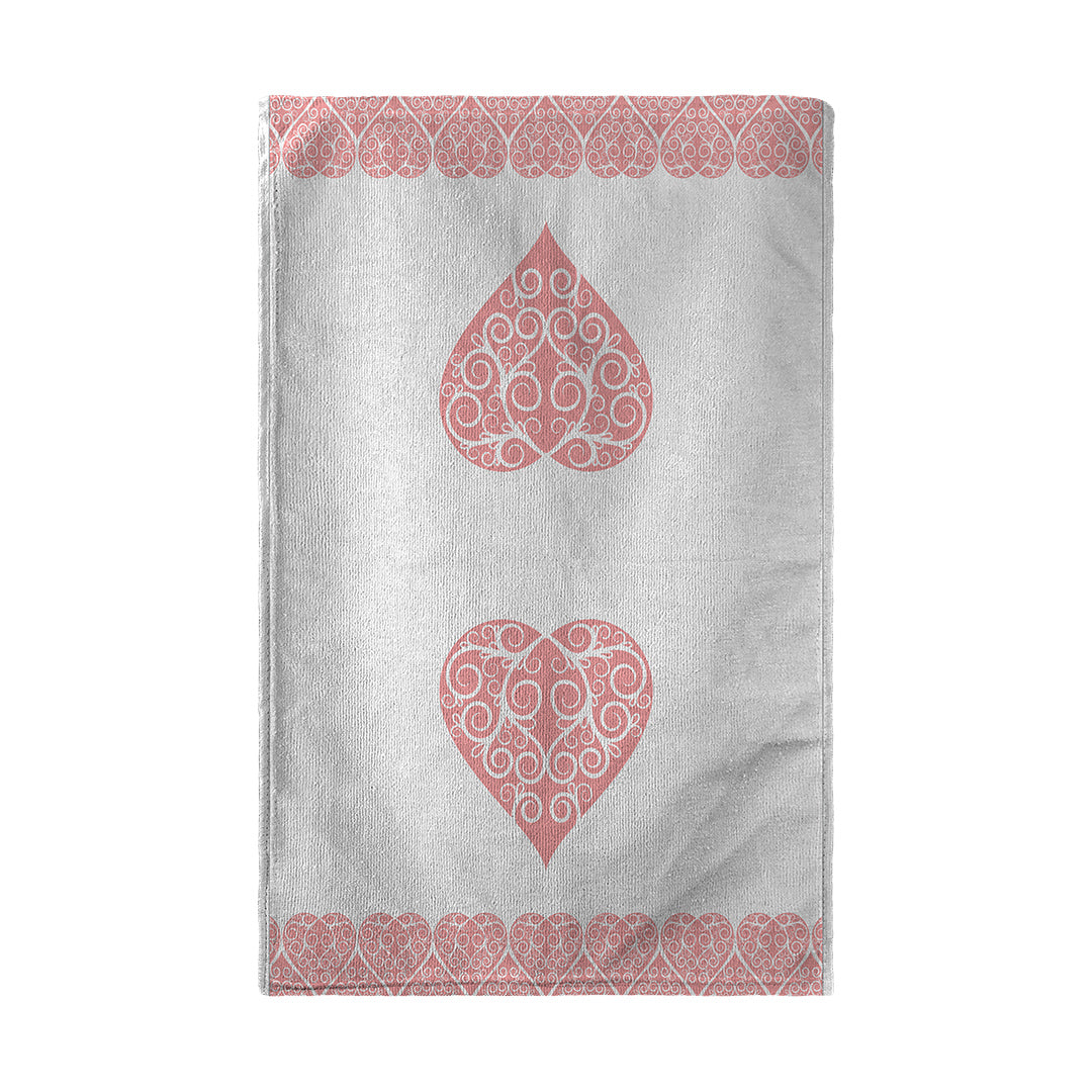 Towels Intricate Heart Ribbon